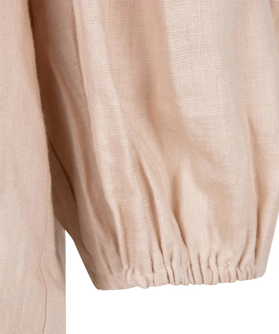 ESQUALO BLOUSE R NECK LINEN