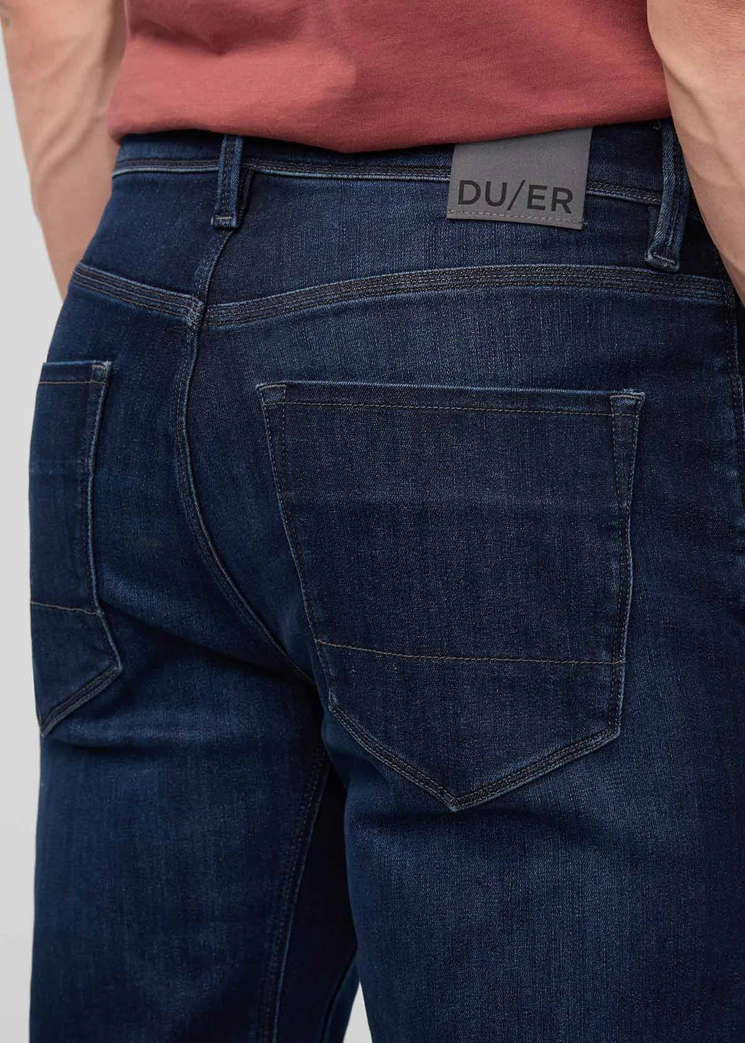 DU/ER TECH FLEECE DENIM STRAIGHT