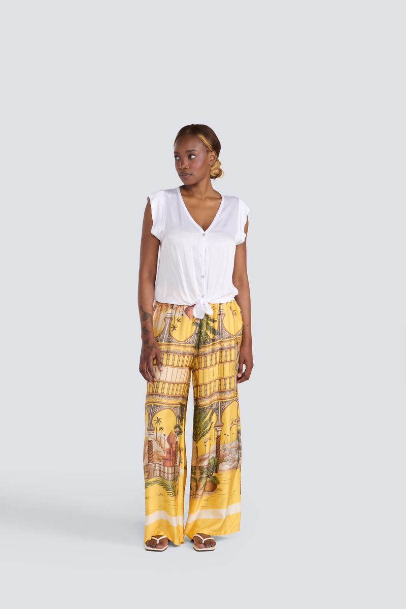 JESSICA LAURA V-NECK BUTTON BLOUSE