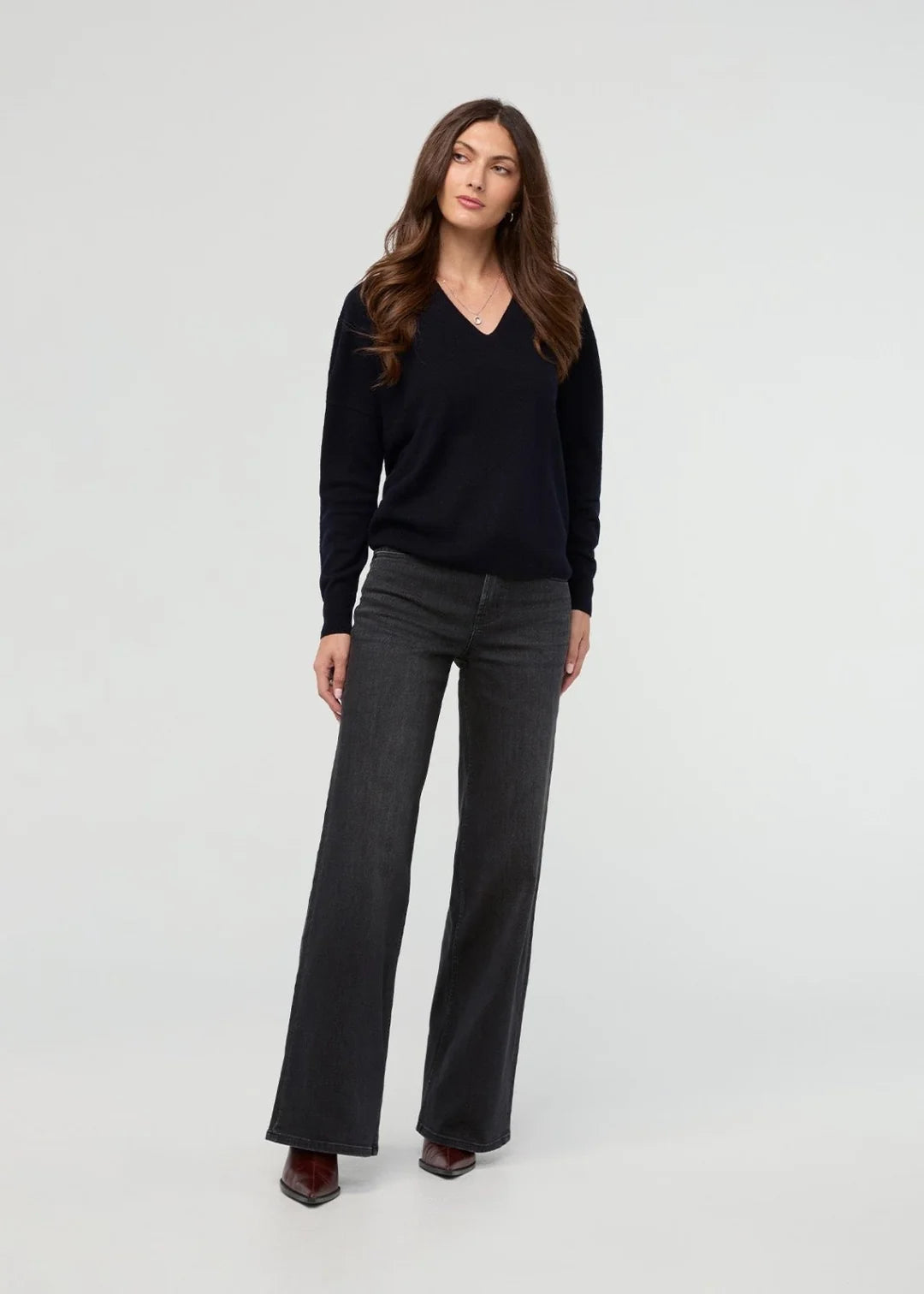 DU/ER PERFORMANCE DENIM + HIGH RISE WIDE LEG