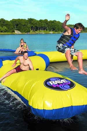 
            
                Load image into Gallery viewer, Rave Aqua Jump Water Park (15&amp;#39; or 20&amp;#39; Trampoline) - Cottage Toys Canada - Peterborough - Ontario - Canada
            
        